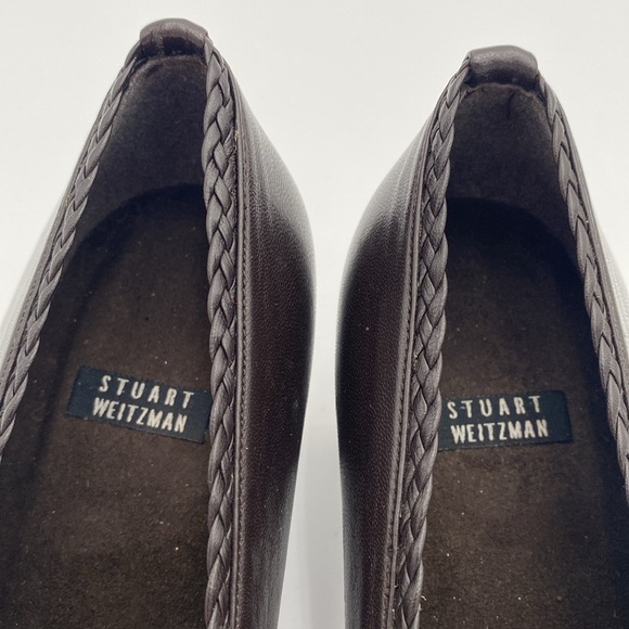 Stuart weitzman leather brown pump shoe women 6.5AA pull on vintage Y2K event - Picture 6 of 14